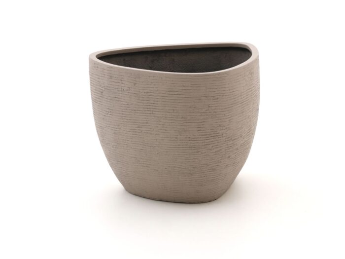 Luca Lifestyle Ruvido Organic bloempot L ø67cm (h:50cm) Laagste prijsgarantie! – Taupe