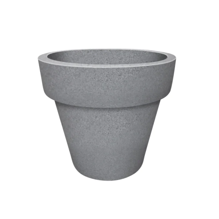 Prestige Kauri grote ronde 450L grijze plantenbak bloempot - grijs