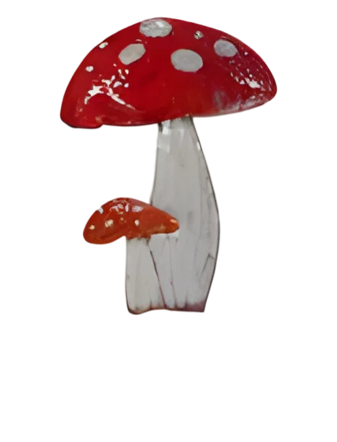 Buitengewoon de boet Steker ijzer 2 paddenstoelen 35x80 cm - Zie Foto