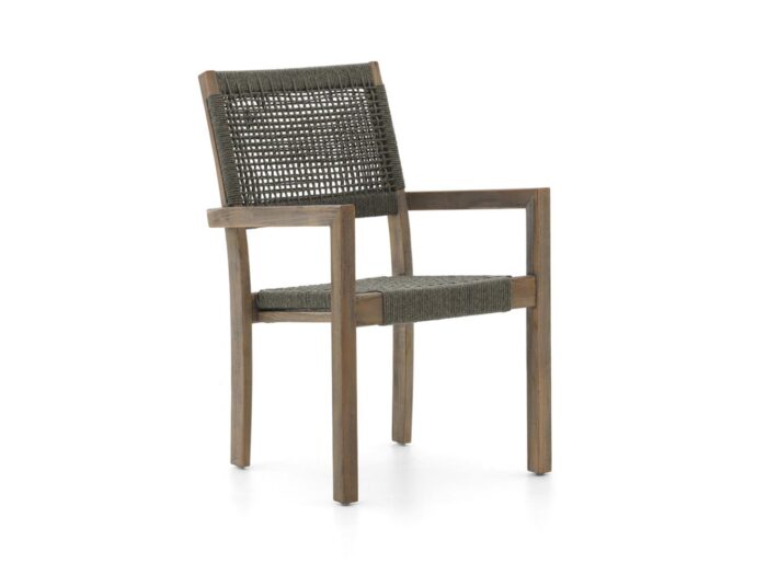 ROUGH Furniture ROUGH Batang Rope dining tuinstoel stapelbaar Laagste prijsgarantie! – Grijs