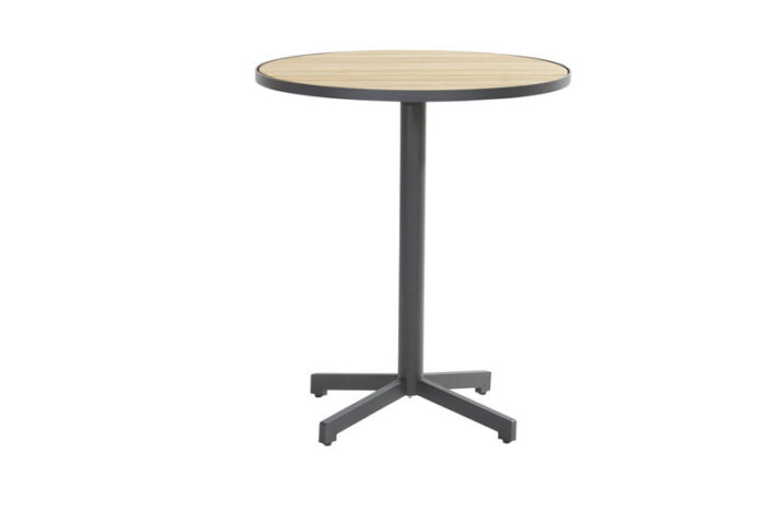 4so Taste Fiesta Bartafel Teak Antracite dia. 90 x 105 cm – zwart