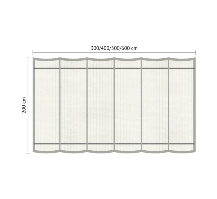 Shadow comfort Harmonicadoek B 2,00 x L 4,00 m Mineral White – wit