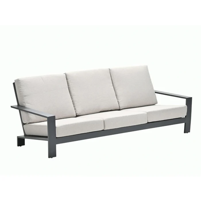 Garden impressions Lincoln 3-zits Loungebank Carbon Black - zwart