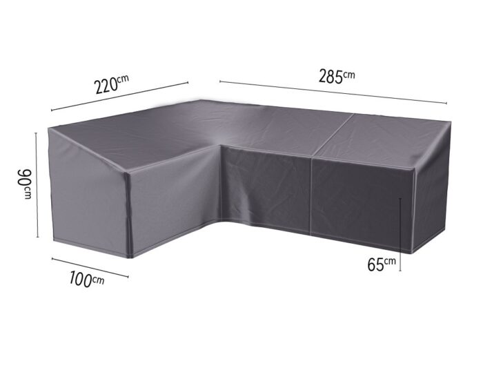 Aerocover Lounge cover L HB 285x220x100xH65/90 cm links antraciet