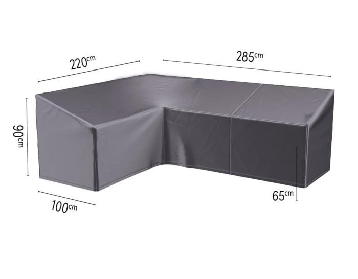 Aerocover Lounge cover L HB 285x220x100xH65/90 cm links antraciet