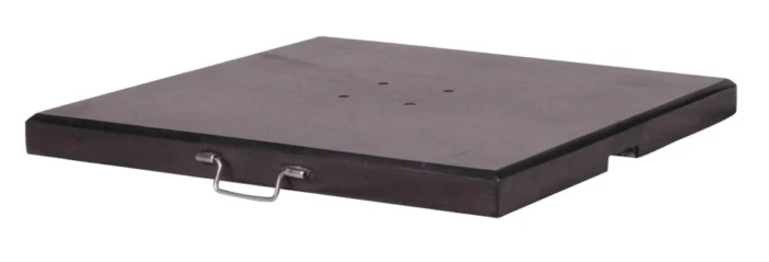 Warentuin over zee Zweefparasolvoet Platinum 90kg graniet 'Arezzo Milano Monza' met hendel, enkel geschikt voor Platinum, OWN & Hawaii (GI) zweefparasols - zwart