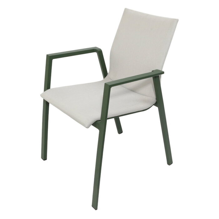 Oosterik home Genesee stapelstoel forest green off white – groen