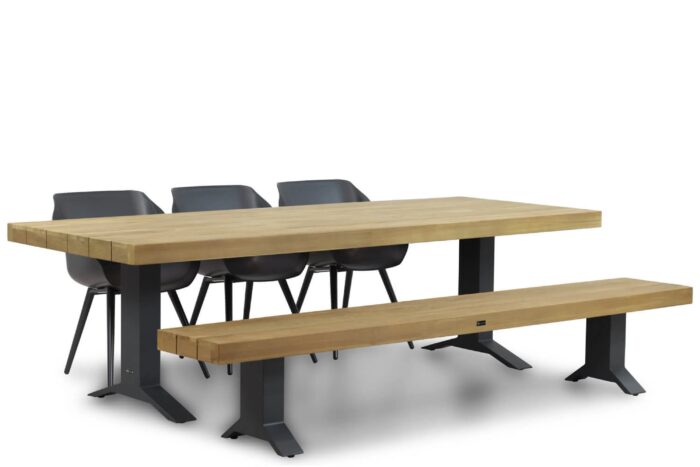 Hartman Sophie element/Superior 260 cm dining tuinset 5-delig – Grijs-antraciet