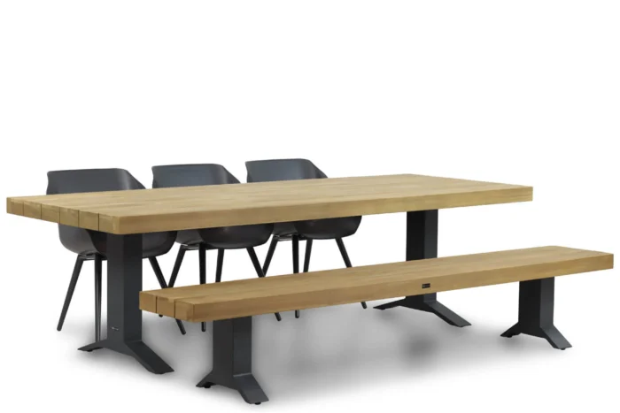 Hartman Sophie element/Superior 260 cm dining tuinset 5-delig - Grijs-antraciet