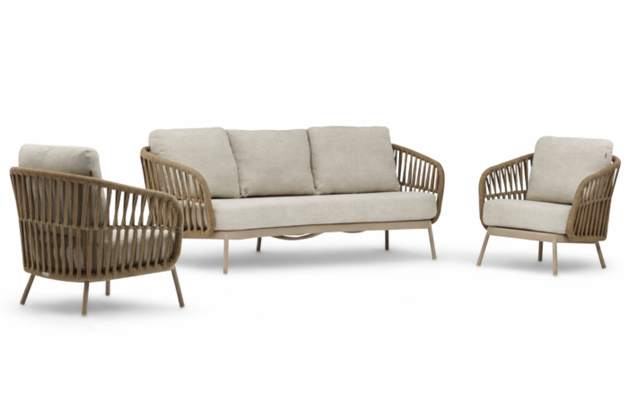 Coco Elara stoel-bank loungeset 3-delig – Zand/Beige