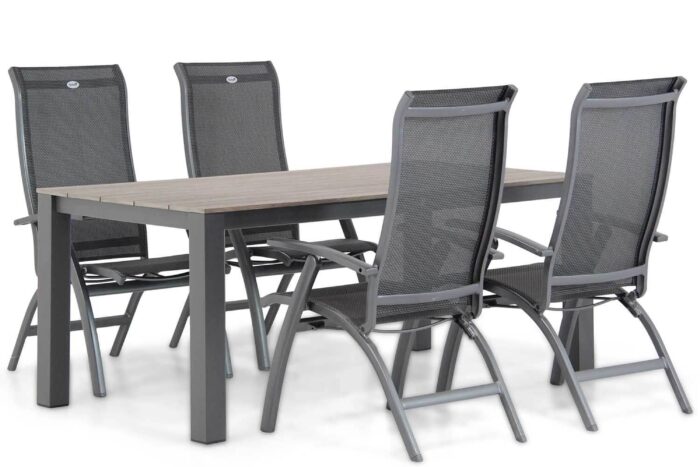 Hartman Summerland/Valley 180 cm dining tuinset 5-delig – Grijs-antraciet