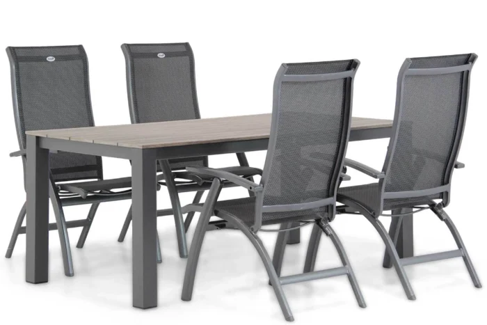 Hartman Summerland/Valley 180 cm dining tuinset 5-delig - Grijs-antraciet