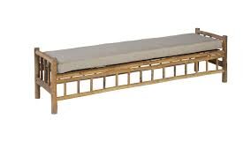 Exotan Bamboo Tennis Bench Taupe tuinmeubel – bruin
