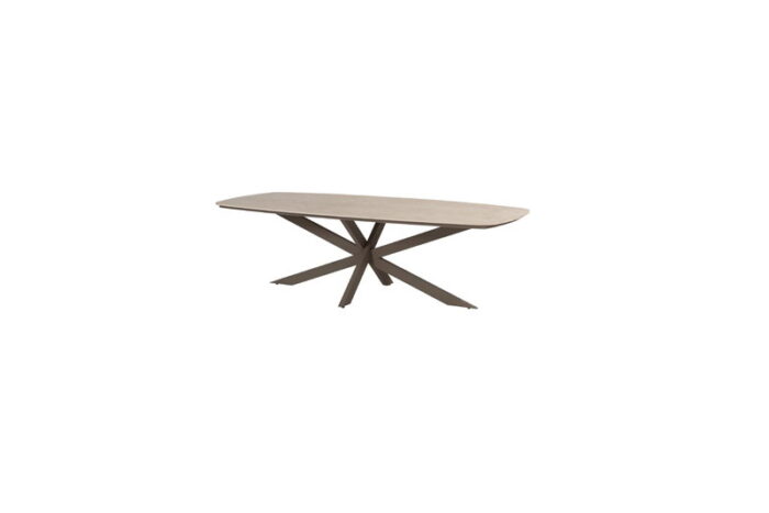4so Nevada low dining tafel terre keramiek sabia panna 250×105 cm