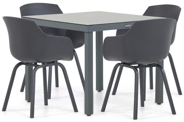 Lifestyle Garden Furniture Salina/Porto 90 cm dining tuinset 5-delig – Grijs-antraciet