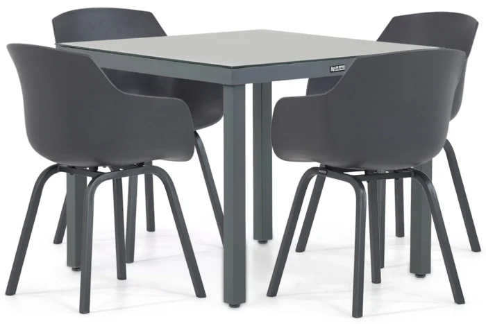 Lifestyle Garden Furniture Salina/Porto 90 cm dining tuinset 5-delig - Grijs-antraciet