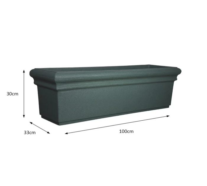 Prestige 70L grijze raamplantenbak bloempot – grijs