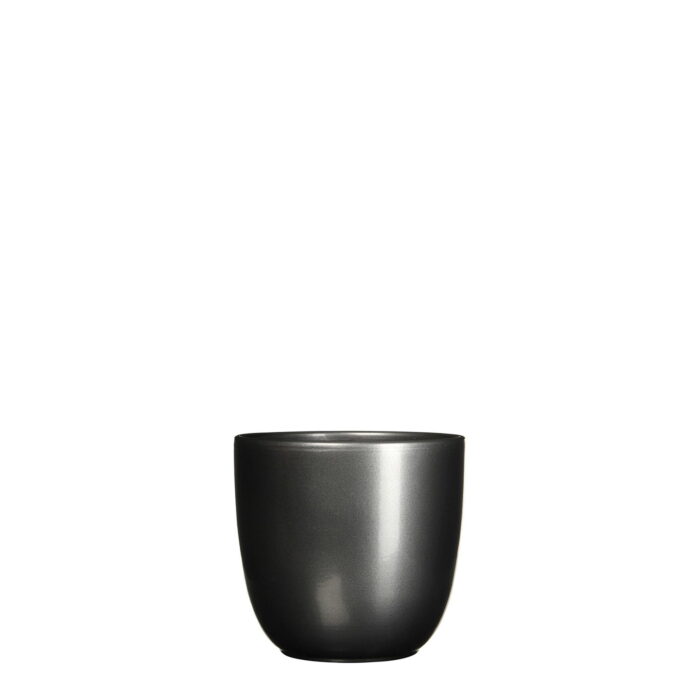 Mica decorations Bloempot Pot rond es/10.5 tusca 11 x 12 cm antraciet Mica – zwart