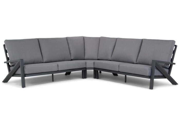 Santika Furniture Cinta hoek loungeset 3-delig Quick Dry Foam – Grijs-antraciet