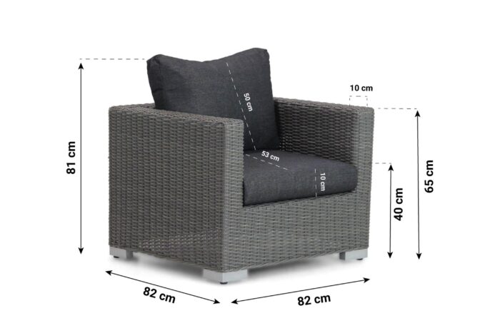 Garden Collections Cuba lounge tuinstoel – Transparant