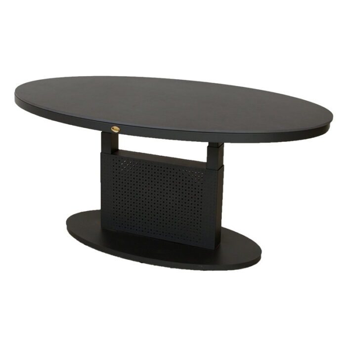 Oosterik home Pine Valley verstelbare lounge tafel midnight grey 150 x 90 cm – grijs