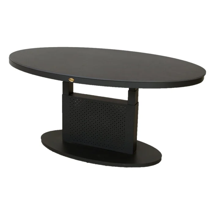 Oosterik home Pine Valley verstelbare lounge tafel midnight grey 150 x 90 cm - grijs
