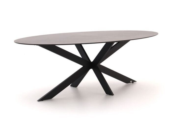 Bellagio tuinmeubelen Furato ellips dining tuintafel 240x120cm – Zwart