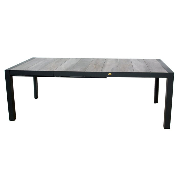 Oosterik home Harrisburg uitschuifbare dining tafel midnight grey L 154 214 x D 90.5 x H 74 cm – grijs