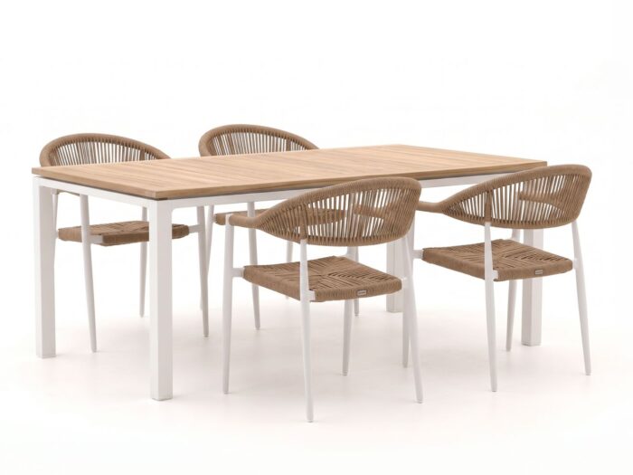 Manifesto Furniture Belpasso/Linosa 180cm dining tuinset 5-delig stapelbaar