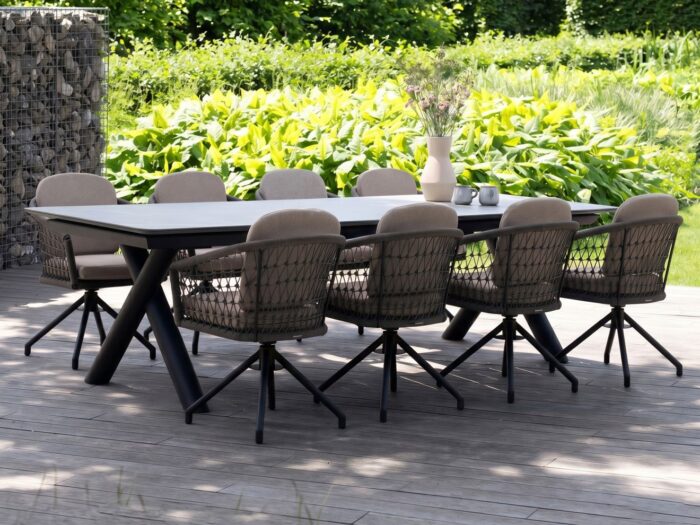 Bellagio tuinmeubelen Citadella dining tuintafel uitschuifbaar 280/340/400x100x76cm – Grijs