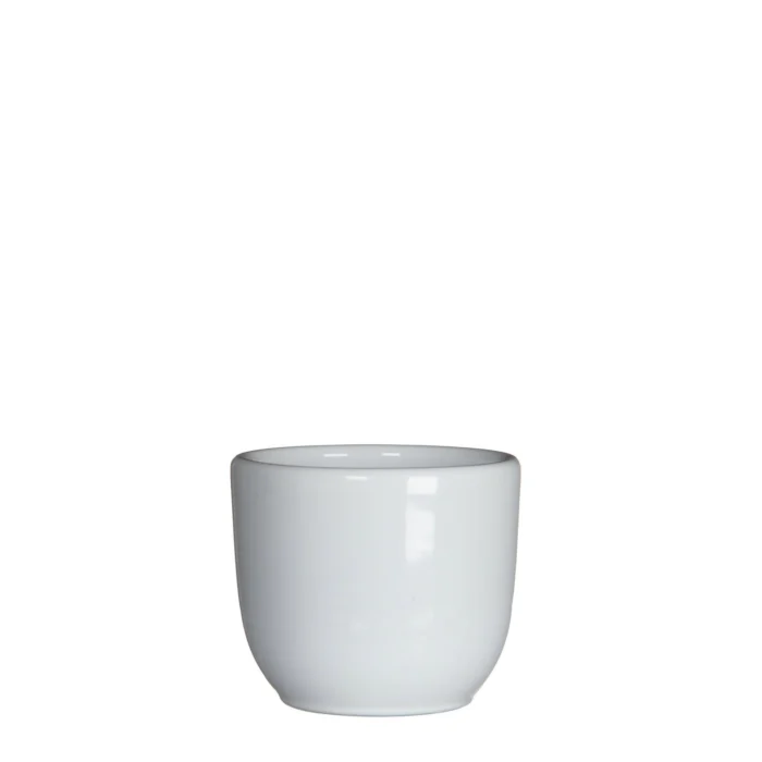 Mica decorations Bloempot Pot rond tusca 6.5 x 7.5 cm wit Mica