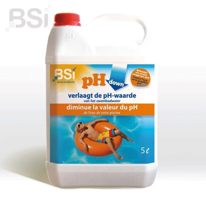 Bsi Ph down liquid 5 liter Zwembadonderhoud