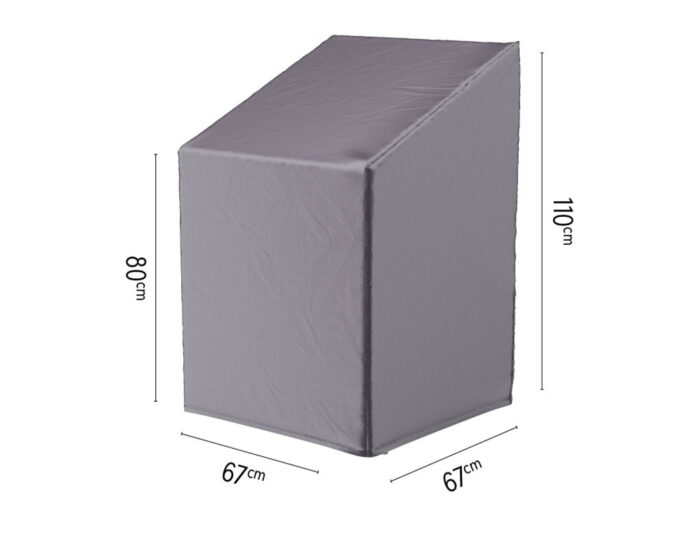 Aerocover Hoes stapelstoel of gasveerstoel 67 x 67 x 80 tot 110 cm – grijs