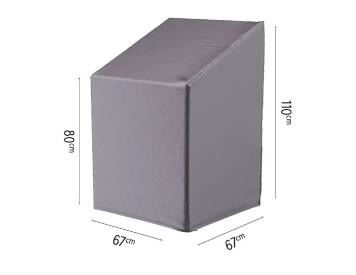 Aerocover Hoes stapelstoel of gasveerstoel 67 x 67 x 80 tot 110 cm - grijs