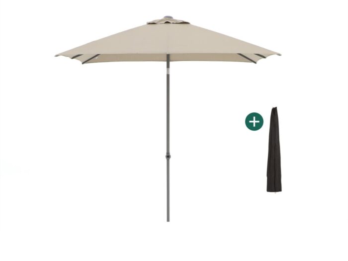 Shadowline Push-up parasol 240x240cm Laagste prijsgarantie! – Taupe