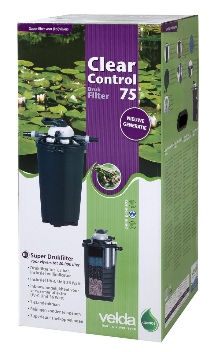 Velda Drukfilter Clear Control 75 – Zie Foto