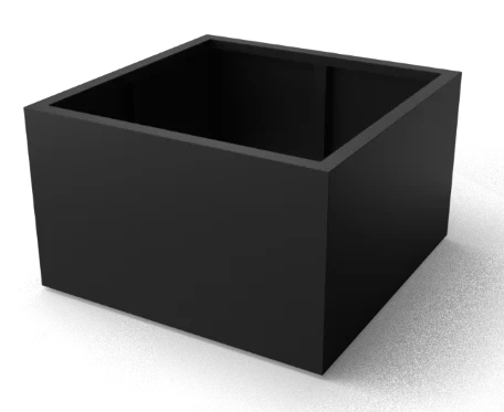 Geroba Artus rechthoekige Aluminium plantenbakken 1200 x 500 x 600 mm - zwart