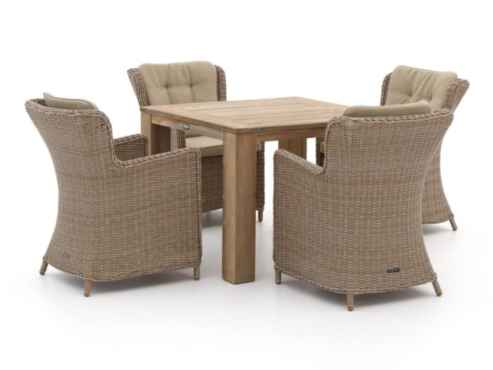 Intenso Furniture Milano/ROUGH-X 100cm dining tuinset 5-delig – Bruin