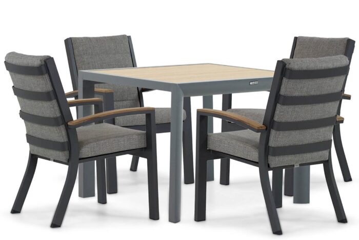 Osmen Midura/Borello 100 cm dining tuinset 5-delig – Grijs-antraciet