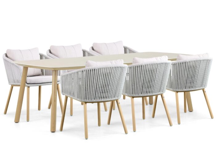 Lifestyle Garden Furniture Bloom/Bloom 240 cm dining tuinset 7-delig – Grijs-antraciet