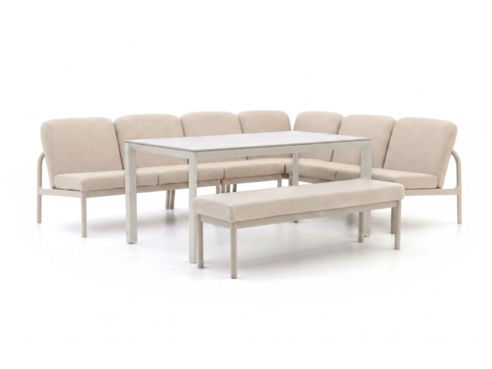 Manifesto Furniture Manifesto San Teodoro/Sestino 160cm hoek dining loungeset 6-delig Laagste prijsgarantie! – Taupe