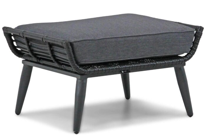 Coco Leonardo lounge voetenbank off black – Zwart
