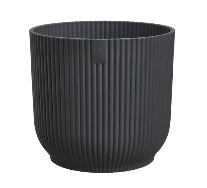 Elho Vibes fold rond mini 9 cm antraciet bloempot - grijs