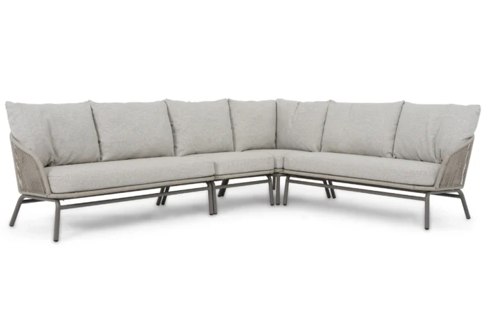 Coco Livo hoek loungeset 4-delig - Taupe-naturel-bruin