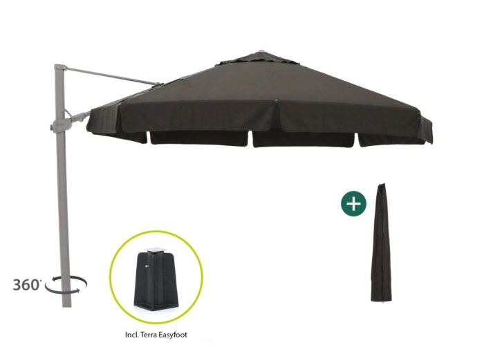 Shadowline Miami zweefparasol ø 350cm Laagste prijsgarantie! – Zwart