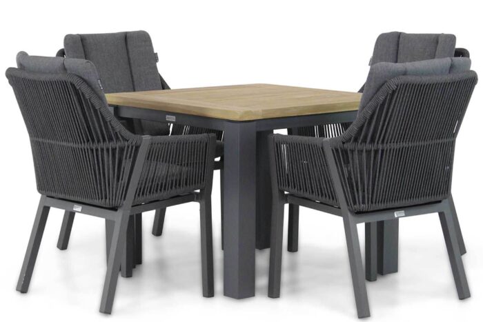 Lifestyle Garden Furniture Verona/Veneto 90 cm dining tuinset 5-delig – Grijs-antraciet