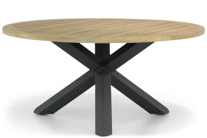 Lifestyle Garden Furniture Rockville dining tuintafel rond 160 cm - Old teak greywash
