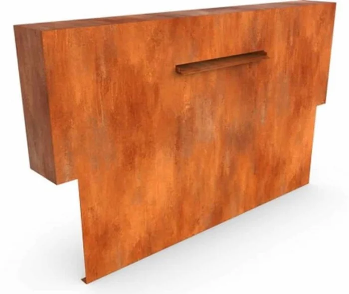 Geroba Cascadi Cortenstaal Watervalelement op vijver 1500 x 250 x 1200 mm - bruin