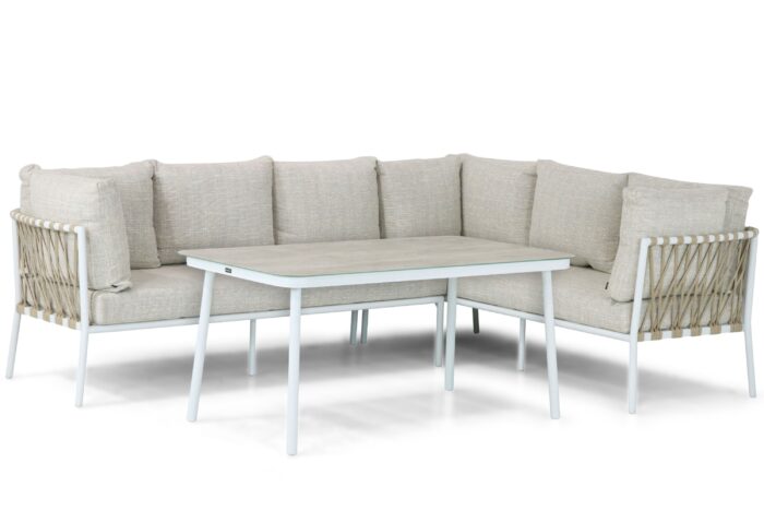 Lifestyle Garden Furniture Boretti dining loungeset 3-delig – Wit
