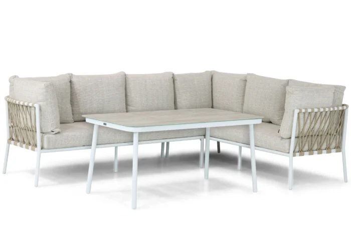Lifestyle Garden Furniture Boretti dining loungeset 3-delig - Wit